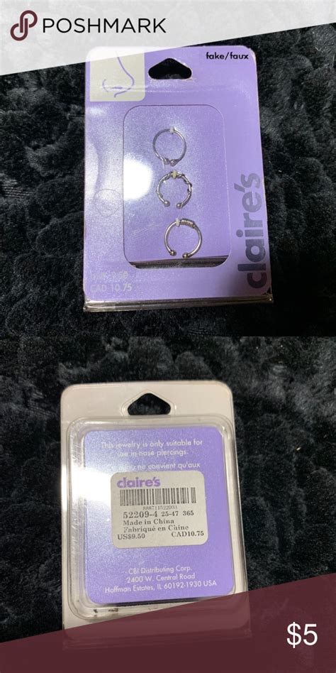fake nose piercing claire's